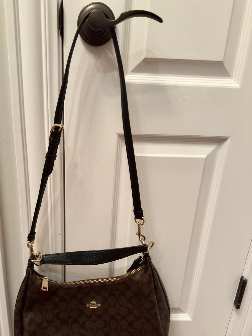 Coach Outlet Brown Signature Harley Hobo with Gold Hardware - Picture 9 of 9